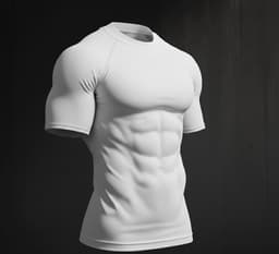 Basic white short sleeve compression thumbnail 2