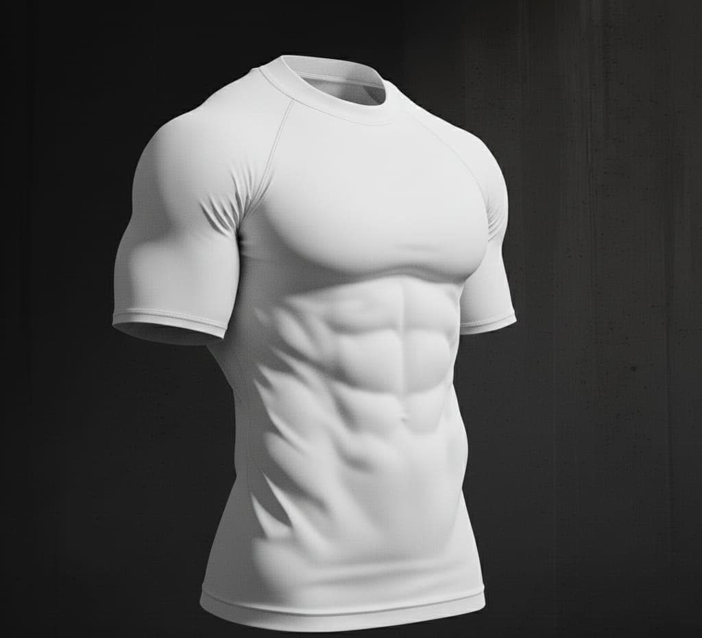 Basic white short sleeve compression